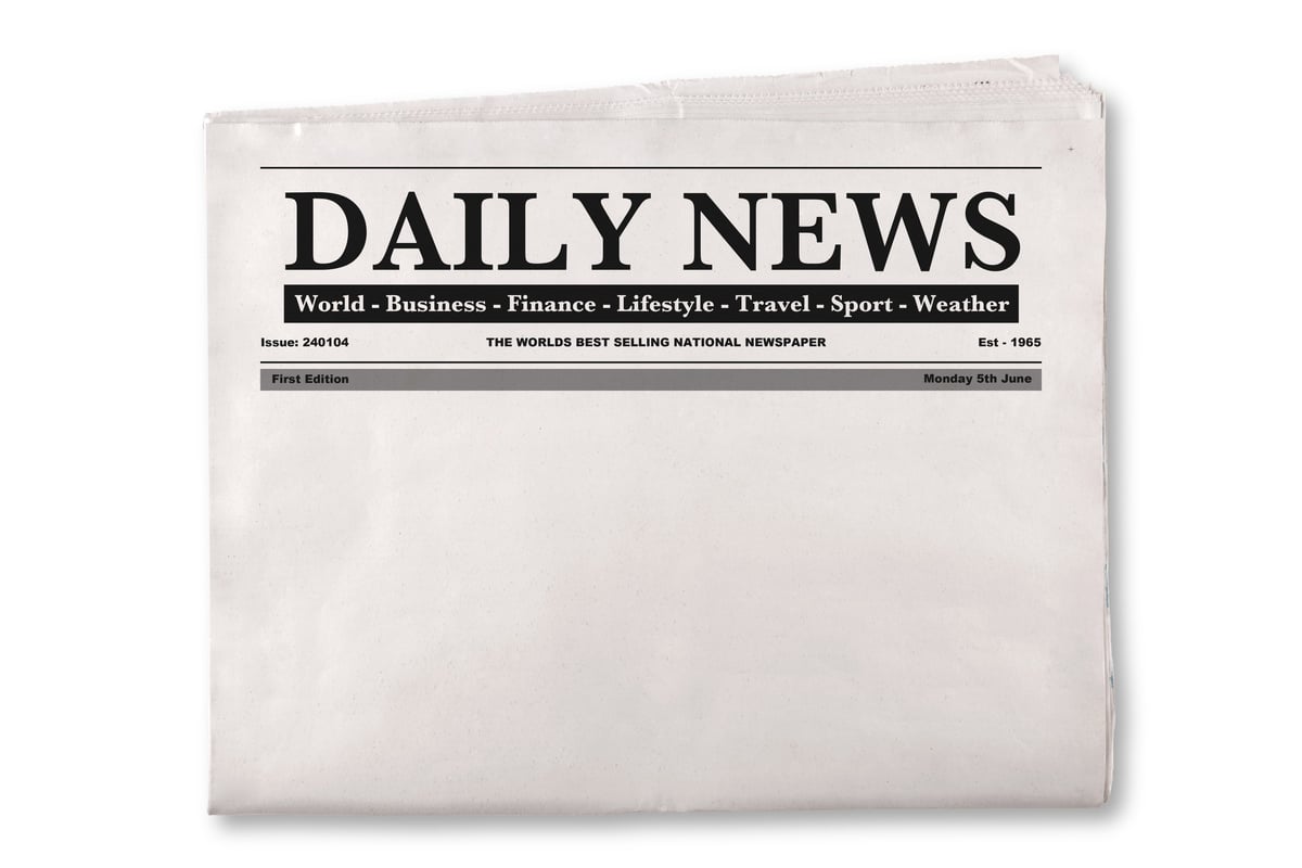 Newspaper front page